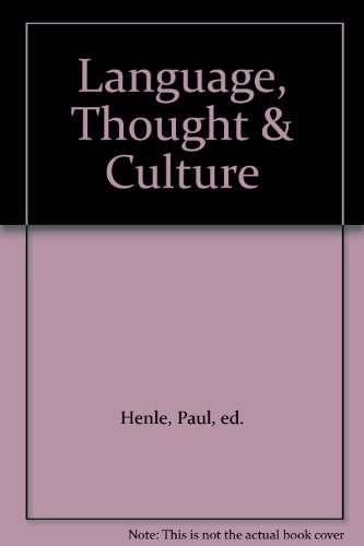 Language, Thought and Culture B000TBBVDA Book Cover