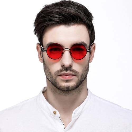 Lunettes de soleil rétro en métal argenté de haute précision LVTFCO