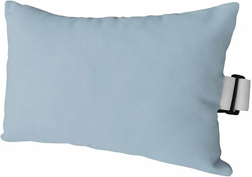 Almohada para silla de playa para exteriores, color azul, para tumbona, almohada reclinable impermeable con banda elástica e insertos de almohada,