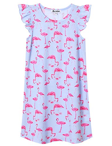 Jxstar Nighggowns for Girls Pajamas Princess Sleepwear Flutter Sleeve Dresses