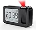 Réveil Projecteur Plafond, Numérique avec thermomètre d'intérieur à Projection 180 °, 4 luminosités réglables, Réglage du Volume, 12/24H, Snooze Function pour Le Bureau de la Chambre, Noir