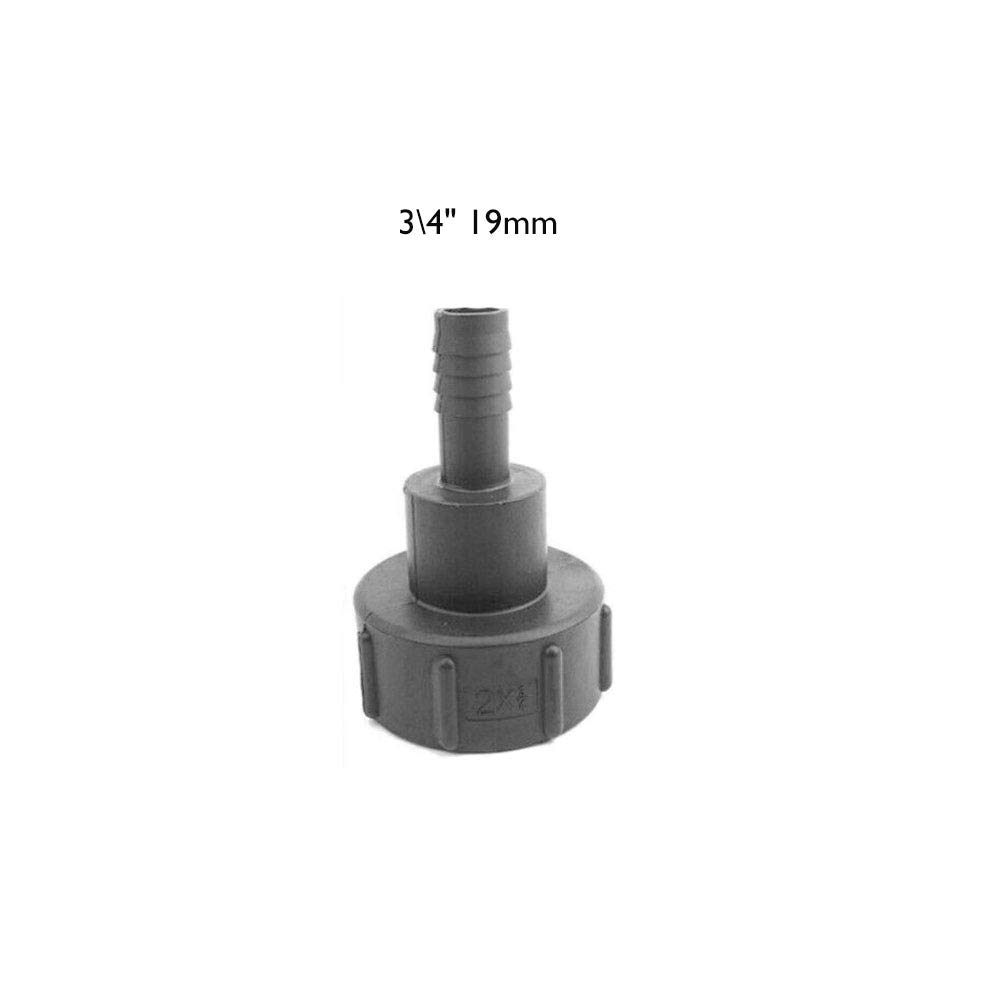 Funitric 1000L IBC Water Tote Tank Adaptor Hose Tail Fitting Tool Coarse Thread 3/4" (19mm)