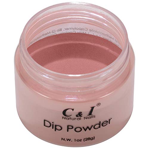 C & I Dip Powder Tauchen Pulver, Farbe # 48 Rote Bohnen, Gelnägel Effekt, Pulver für Nagellack, Rot Farbsystem, 1 oz…