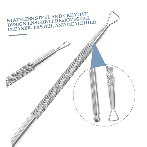 HAKIDZEL 4 Pçs Profissional Empurrador De Cutícula Gel Ferramenta Removedor De Esmalte Raspador De U