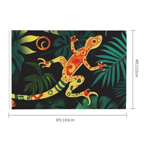 Drapeau extérieur résistant aux intempéries feuilles tropicales 1,2x1,8m - 2