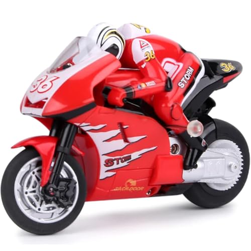 RCリモートコントロールバイク 2輪走行、ジャイロスコープ内蔵、リモートコントロールモーターサイクル USB充電、男の子と女の子向けのサムネイル