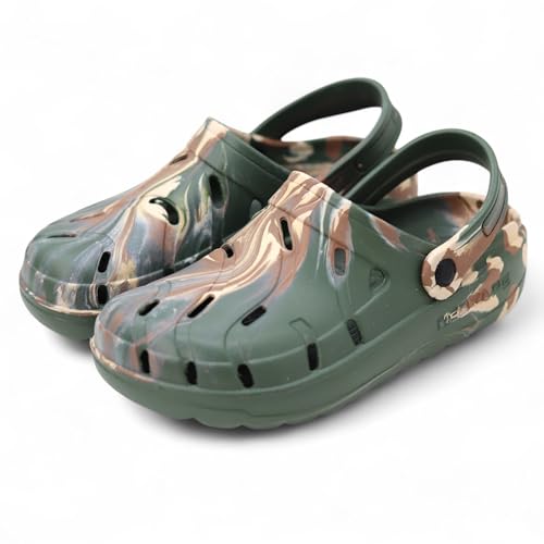 Image of Red Tape Men's Discover Marble Effect Clogs | Comfortable Slip-On Sandals with Adjustable Back Strap
