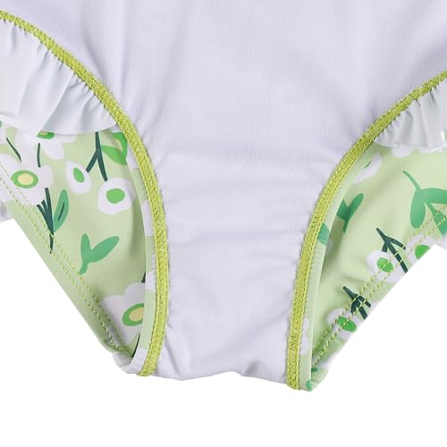 Image of LIZENS One Piece Swimsuit for Girls Swimwear with Ruffled Children Bathing Suit