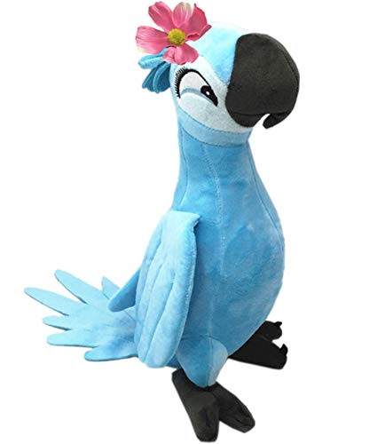 Muaquata Blue Parrot With Flower Stuffed Animal Plush Toy (Blue Parrot With Flower) #TOP4