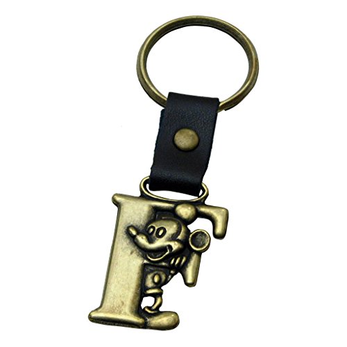 Mickey Mouse Letter F Disney Brass Keychain #TOP22