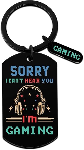 Video Game Keychain Gaming Gifts for Men Teen Boy Game Player Christmas Gift Funny Keychains for Teen Boys Cool Gaming Stuff for Boys Boyfriend Son Easter Day Birthday Gifts for Dad Husband
