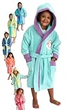 LEBENGOOD - Albornoz Niños, Niñas, Adolescentes unisex - 100% Algodón - 2 Bolsillos, Cinturón, Capucha, Albornoces Felpa muy suave Niño niña.