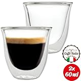 [page_title]-Caffé Italia Napoli 2 x 60 ml Espressogläser Doppelwandig - für Espresso Tee Heiß- und Kaltgetränke - spülmaschinengeeignet