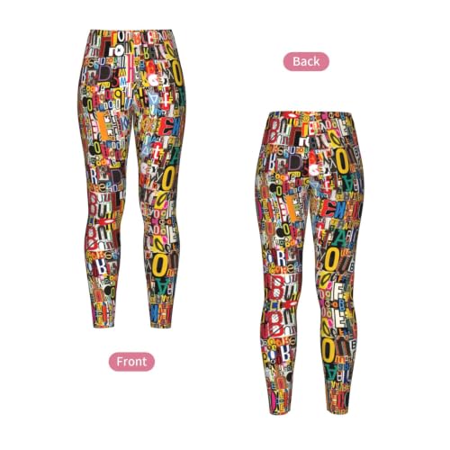 Leggings con estampado de letras cómodos para evitar rozaduras al entrenar 4