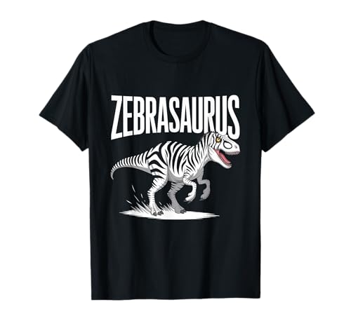Zebra Dinosaur T-Rex Dino Divertido Amante de la Cebra Camiseta