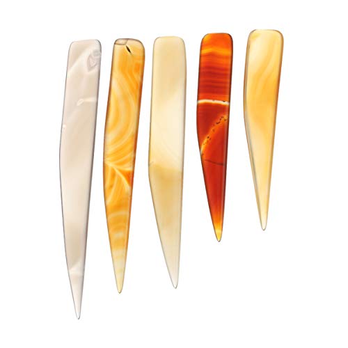 ARTIBETTER 5 Peças de Faca Polidora de ágata Polidor de Joias de ágata Natural Ferramenta de Polimen