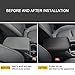 AOMSAZTO Console Covers for 2019 2020 2021 2022 2023 2024 2025 Subaru Forester Armrest Covers for Subaru Forester Black with Black Stiches