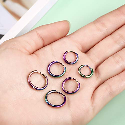 Surgical Stainless Steel Hoop Earrings 8mm/10mm/12mm Small Huggie Hoop Earrings for Women and Men4