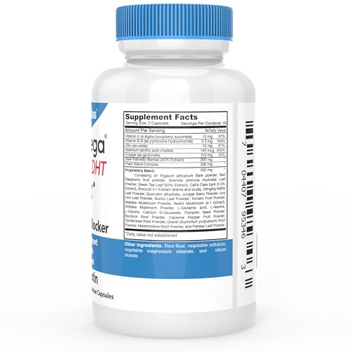 DrFormulas Original DHT Blocker Without Biotin | Hair Growth Supplement Pills for Women and Men, 45 Day Supply