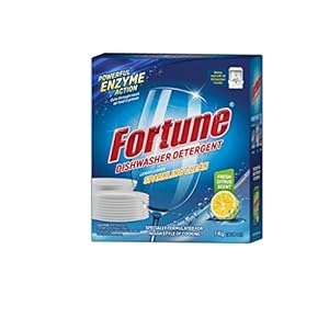 Fortune Dishwasher Detergent Powder- 1 Kg x 5 Pcs – Compatible with All Dishwasher Brands