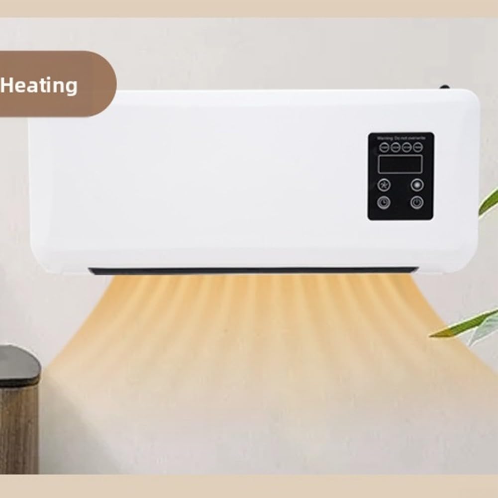Wandmontierter Klimaanlagen-Ventilator 2-in-1 Heiz- und Kühlgerät leise Wechselstrom weiß 42 x 18
