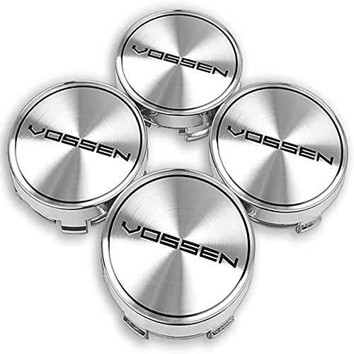 JCXTCMN Auto Alliage Enjoliveurs Et Pneus Cache Moyeux 4 Pièces, pour VOSSEN 56/60MM Cache Jantes De Voiture avec Motif De Logo Assorti Accessoires Cover