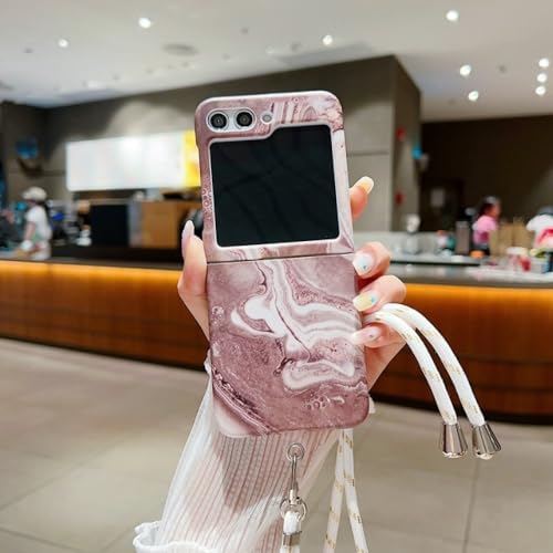 Coque Samsung Z Flip 5 avec lanière pour éviter les chutes du téléphone pliant