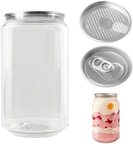 Clear Plastic Juice Bottles - 330ML Drinking Can, Perfect for Juice, Smoothies, Tea, Coffee, Compatible with Automatic Cup Sealer, Durable Beverage Containers