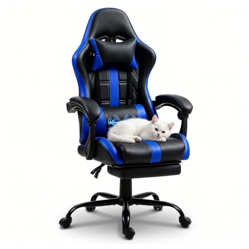 ECOTOUGE Massage Gaming Chair with Footrest