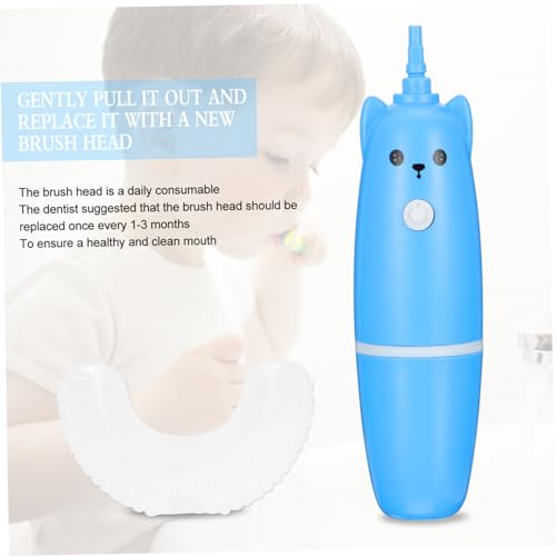 Beaupretty Elektrische Zahnbürste für Kinderzahnreinigungszahnbürste Borsten Zahnbürste Kieselgel Blau – Bild 6