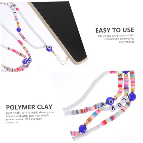 LABRIMP 1 Peça Tiras De Telefone Móvel Contas Alça De Pescoço Chave Cordão De Pulso Cordão De Telefo