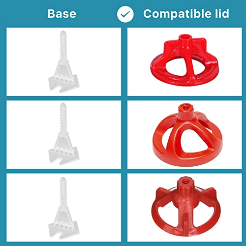 Spacing Syste Tile Leveling System Baseplates And Kit (1/8Inch White300 Base+100 Caps) #TOP4