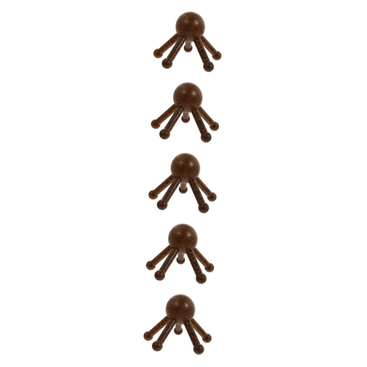 5stücke Holzklaue Kopfhaut- Massagegerät Für Kopf Und Bauch Ergonomisches Design Für Entspannung Und Stressabbau Beige Leicht Und Tragbar
