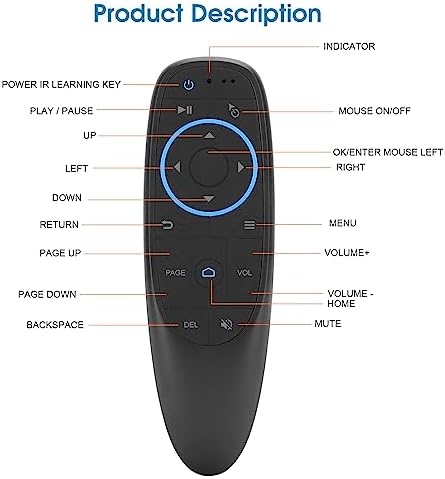VELATEMOR BT 5.0 Wireless Mouse, 6 Axis Gyro, 17 Keys, for TV and Box — view 6