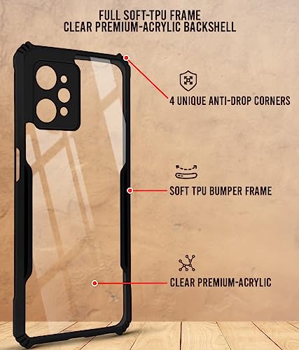 Image of Jkobi Back Cover Case for Realme C31 (Shockproof with Polycarbonate Clear Panel | Professional Black)