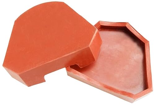 Airgoesin 2pcs laboratorio dental silicona yeso modelo antiguo base moldes molde M tamaño bandeja marrón