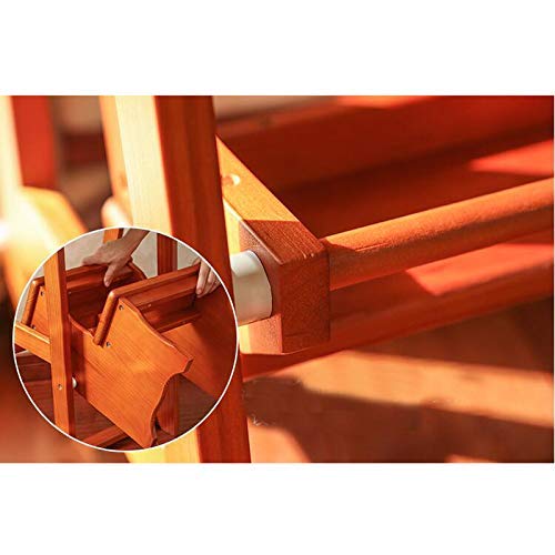 Taburete escalera plegable con peldaños de madera engrosada 7