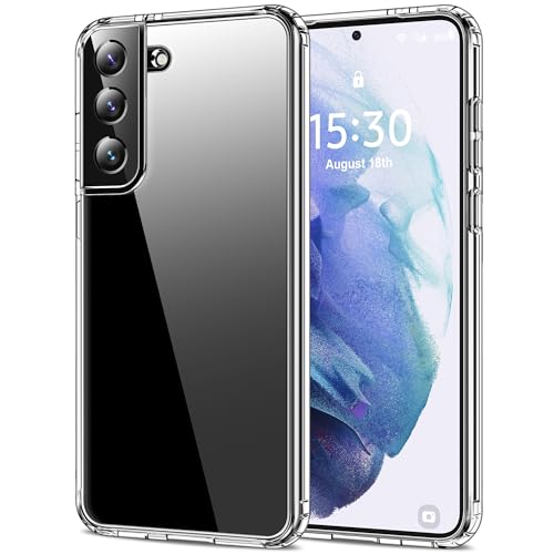 HOOMIL Hülle für Samsung Galaxy S21+ Plus 5G Anti-Vergilbung Durchsichtige Handyhülle Stoßfeste Schutzhülle - Transparent