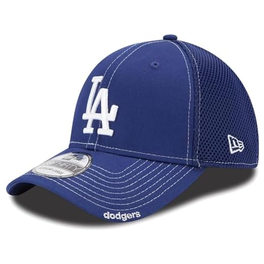 New Era MLB Neo Team Color 39Thirty Stretch Flex Fit Hat Cap (as1, Alpha, s, m, Los Angeles Dodgers Blue)