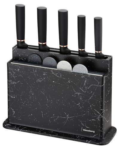 10-teilig Küchenmesser-Set Kochmesser Set Messerset im Block mit Schneidebrett-Set KLAUSBERG KB-7834