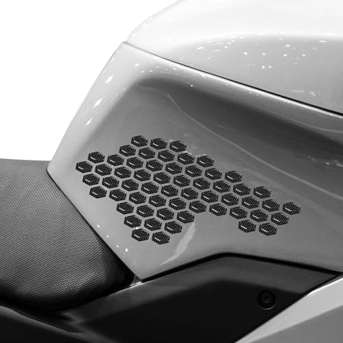 Autocollant 3D moto en résine protections en hexagones effet nid d'abeille