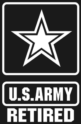 Ritrama Indigos UG Auto Aufkleber U.S. Army Retired Star Logo White 84mmx130mm