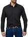 Produktbild BARBONS Herren-Hemd - Bügelleicht - Tailord-Fit - Langarm-Hemd für Business Freizeit Büro - A - Schwarz (ÄL68) XL (43-44)
