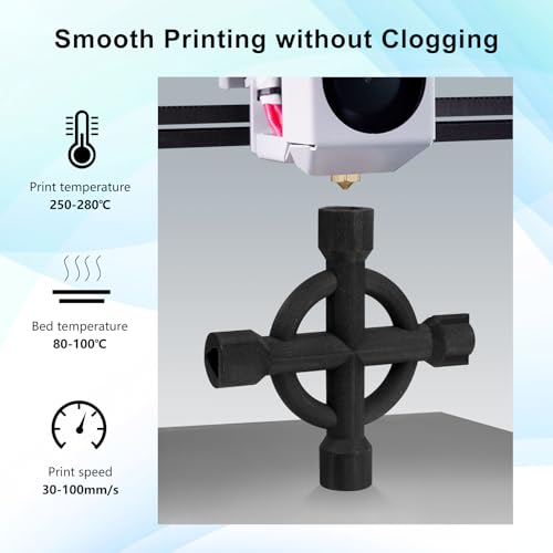 Image of IEMAI PC-CF 3D Printer Filament 1.75mm Bundle 5KG, Matte Black Carbon Fiber Reinforced Polycarbonate with Superior Strength & Rigidity, Impact & High-Temperature Resistant