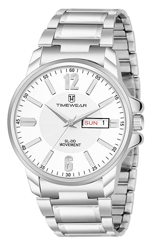 TIMEWEAR Analog Day Date Functioning, Stainless Steel Chain Watch for Men