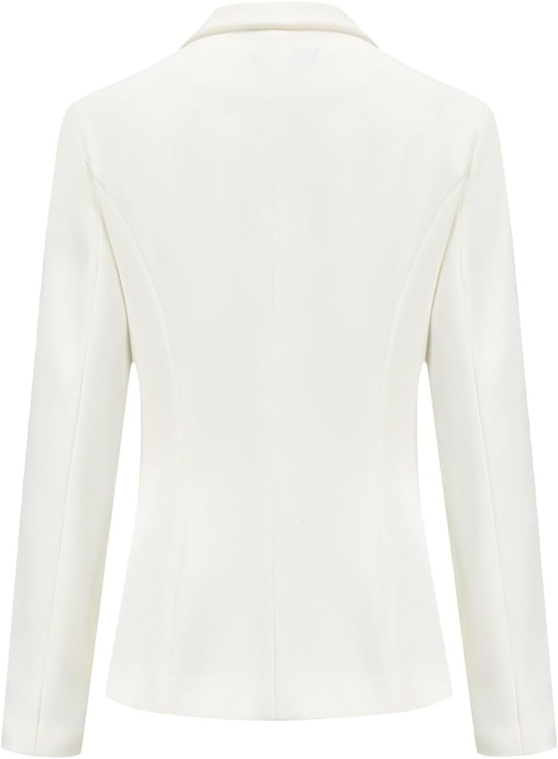 YUNCLOS Women's 2 Pieces Vintage Office Lady Suit Set 1 Button Blazer and Suit Pants - Image 3