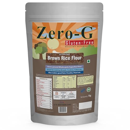 ZERO - G Gluten-Free Brown Rice Flour(1 Kg)-Healthy,Fiber&Nutrient Rich|Brown Rice Flour|Perfect For Gluten-Free Recipes