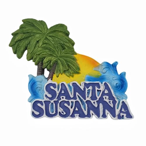 Santa Susanna Barcelona España Imán de nevera recuerdo de viaje 3D decoración de nevera calcomanía magnética colección artesanal