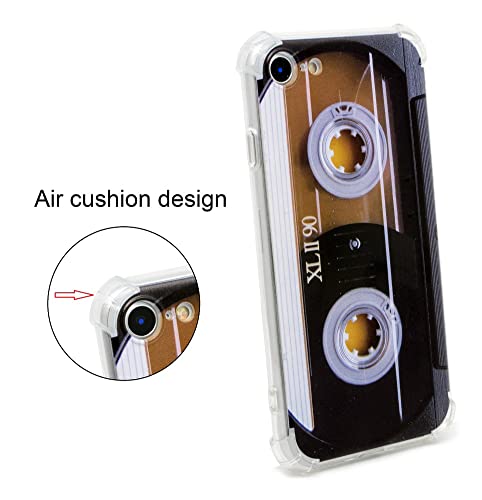Tncyoll Iphone Se 2020 Case Music Cassette Tape Retro Vintage 80S Shock Proof Bumper Phone Cover Compatible With Apple Iphone Se 2020 /Iphone 7 Case/Iphone 8 Case (80S Tape) #TOP3