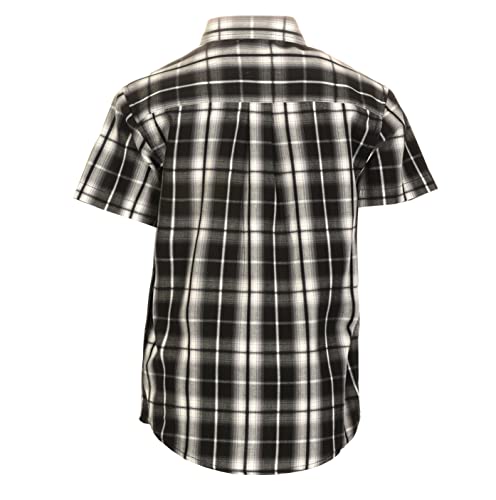Image of Gioberti Boys Casual Plaid Checked Short Sleeve Button Down Shirt